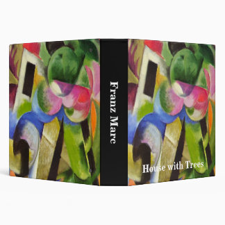 House with Trees by Franz Marc, Vintage Fine Art 3 Ring Binder