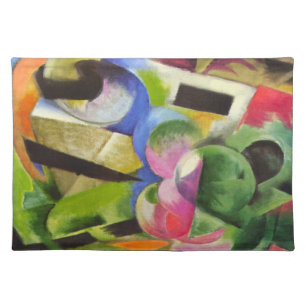 House with Trees by Franz Marc, Vintage Fine Art Placemat