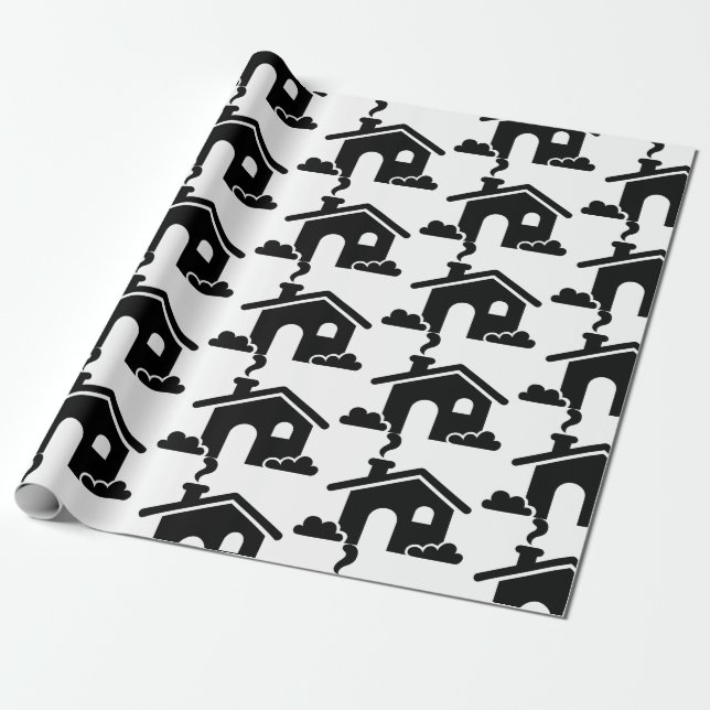 House Wrapping Paper (Unrolled)