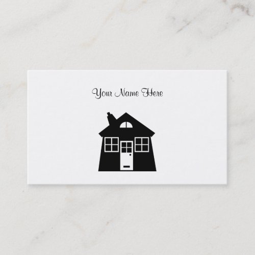 House, Your Name Here Business Card Templates