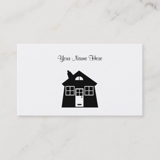 Customizable House, Your Name Here Business Card Templates