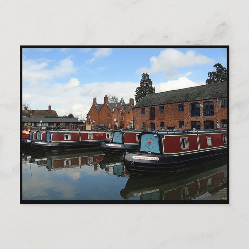 Houseboat Basin Market Harborough England Postcard