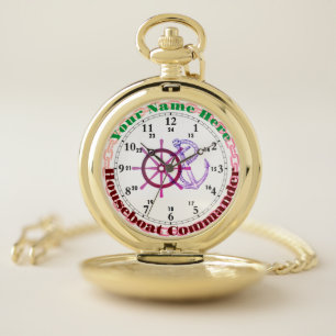 Houseboat Commander Pocket Watch
