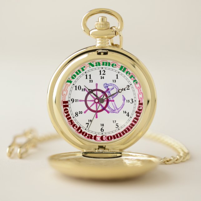Houseboat Commander Pocket Watch (Inside)