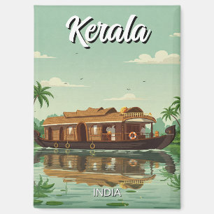 Houseboat in Kerala India Magnet