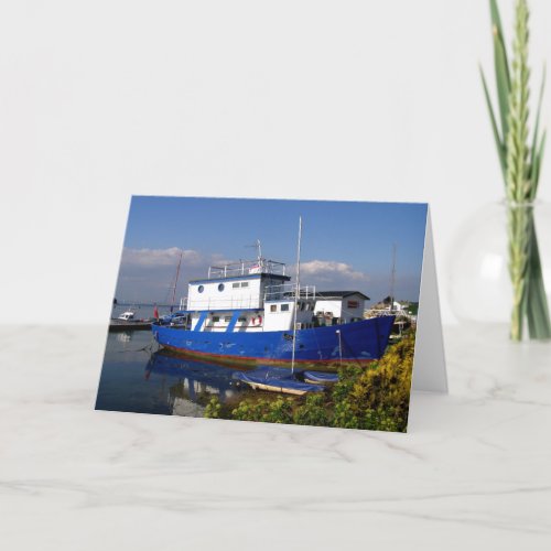 Houseboat in the Isle of Wight Holiday Card