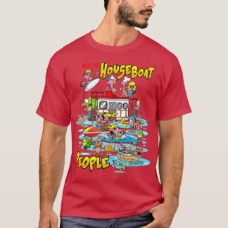 Houseboat lake party fishing swimming T-Shirt