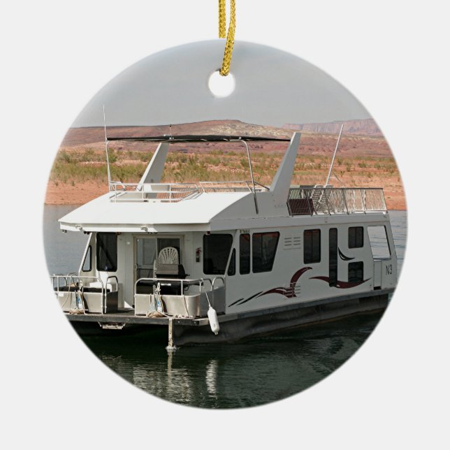 Houseboat, Lake Powell, Arizona, USA 5 Ceramic Ornament (Front)