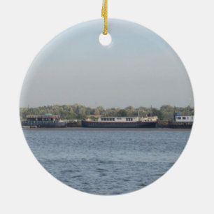 Houseboats Ceramic Ornament