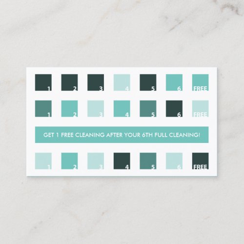 HOUSECLEANING customer appreciation mod squares Loyalty Card