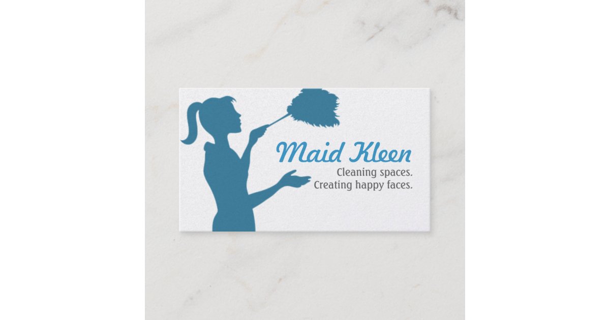 HouseCleaning Housekeeper Maid Business Card Zazzle