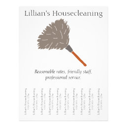 Housecleaning Maid Service Flyer, Tear Off Strips Flyer