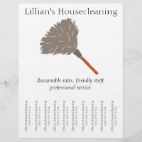 Housecleaning Maid Service Flyer, Tear Off Strips