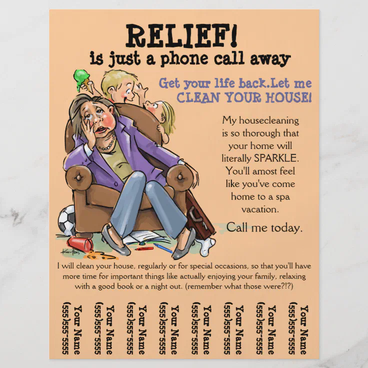 Housecleaning Promo Flyer Fully Customizable Zazzle Housecleaning Promo Flyer Fully Customizable Zazzle