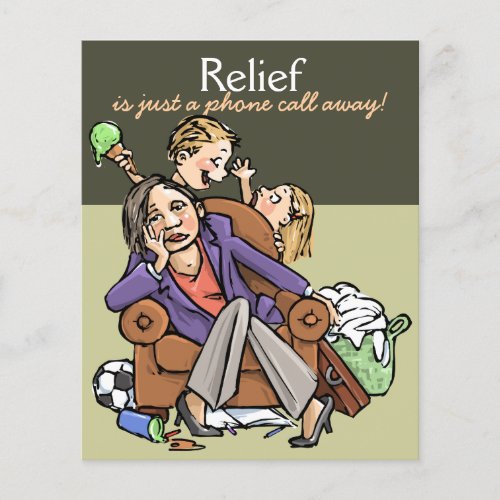 Housecleaning service advertising promo card 4x5 flyer