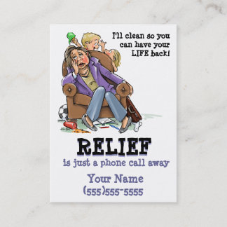 Housecleaning service business card