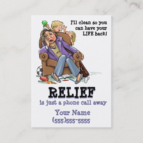 Housecleaning service business card