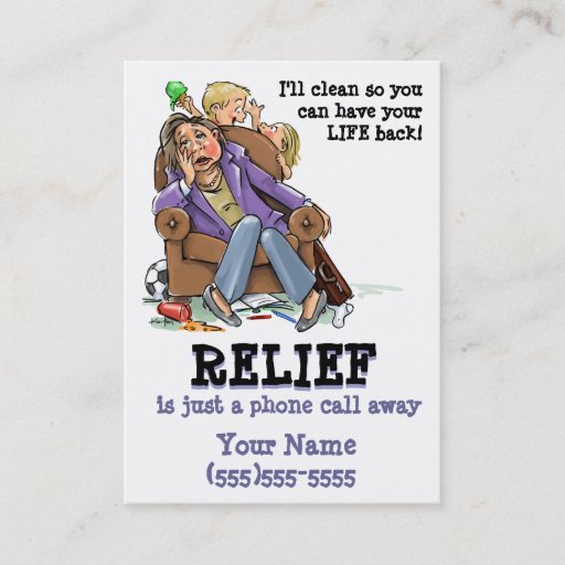 Customizable Housecleaning service business card