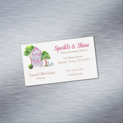 Housecleaning Service Business Card Magnet