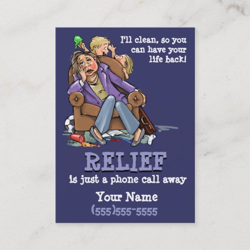 Customizable Housecleaning service business card PPL