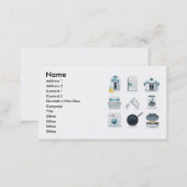 Household appliances icons (5), Name, Address 1... Business Card (Front/Back)