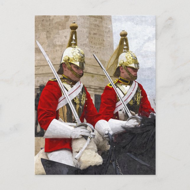 Household Cavalry Changing Of The Guards Art Postcard (Front)