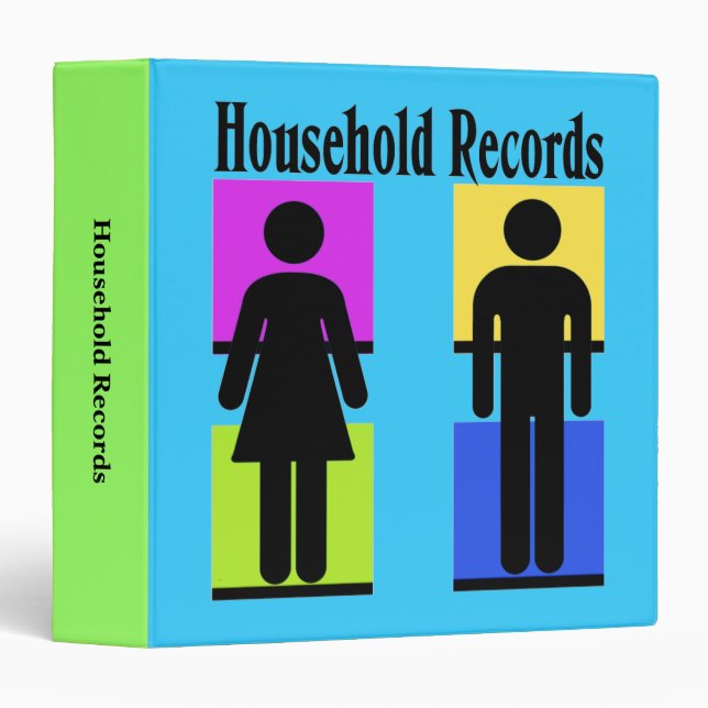 Household Records Organization Binder (Front/Spine)