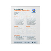 Household serves checklist