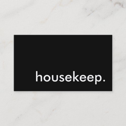 housekeep. business card