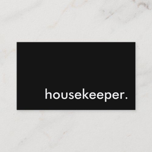 housekeeper. business card templates