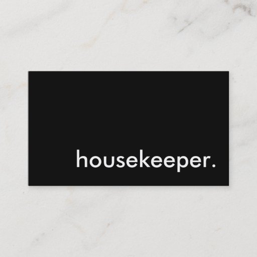 Customizable housekeeper. business card templates