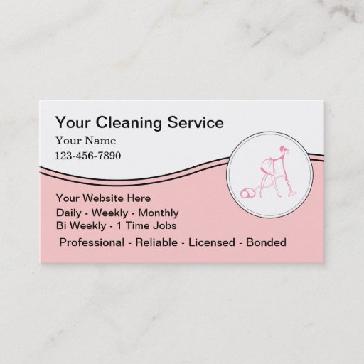 Customizable Housekeeper Business Cards