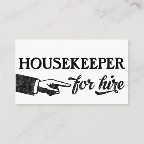Housekeeper Business Cards _ Cool Vintage