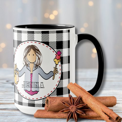 Housekeeper Cleaning Lady Cartoon Thank You Gift Mug