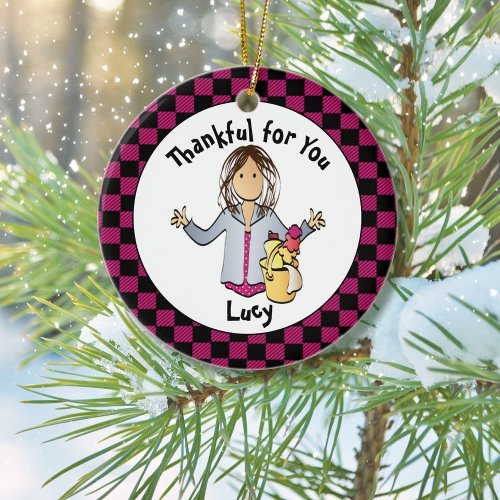 Housekeeper Cleaning Lady Christmas Appreciation  Ceramic Ornament