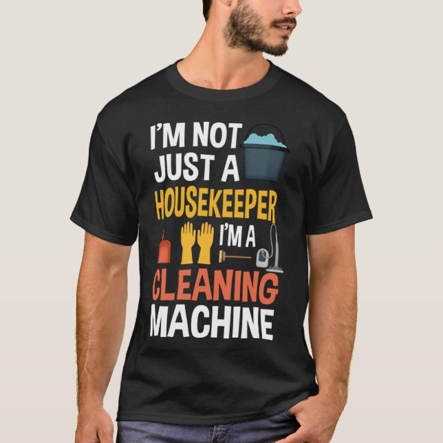 Housekeeper Costume House Cleaner T-Shirt (Front)