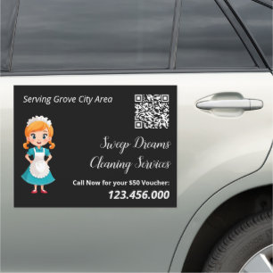 Housekeeper Custom QR Car Magnet