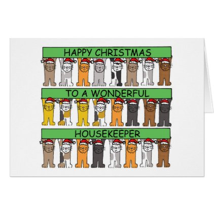 Housekeeper Happy Christmas Card