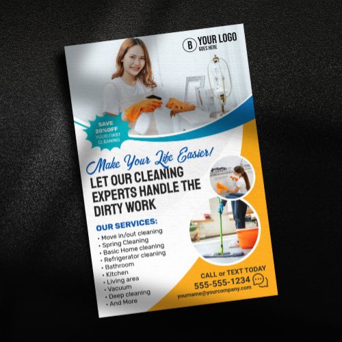 Housekeeper House Office Cleaning Maid Service Flyer