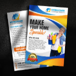 Housekeeper House Office Cleaning Maid Service Flyer<br><div class="desc">Looking for a professional and eye-catching flyer to promote your cleaning services? Look no further! This customizable template is perfect for house cleaning, maid services, move-in/out cleaning, and more. Easily edit the text and images to match your brand and add your own logo and contact information. The modern layout and...</div>