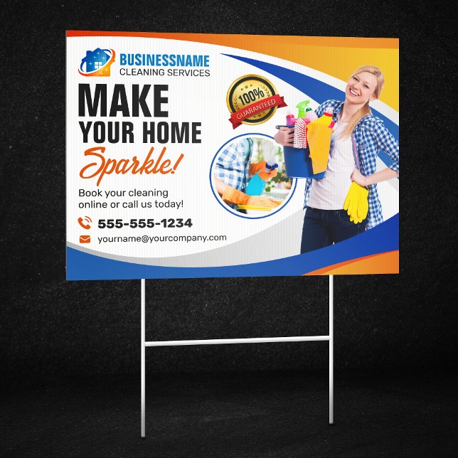 Housekeeper House Office Cleaning Maid Service Sign (Creator Uploaded)