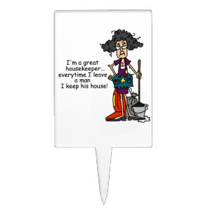 Housekeeper Humor Cake Topper