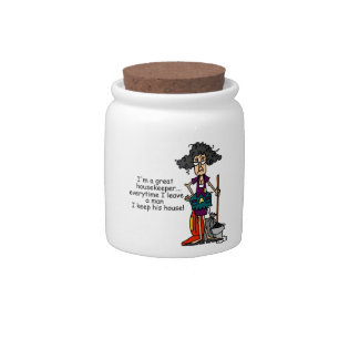 Housekeeper Humor Candy Jar