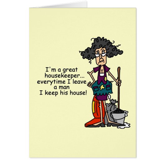 Housekeeper Humor Cards (Front)