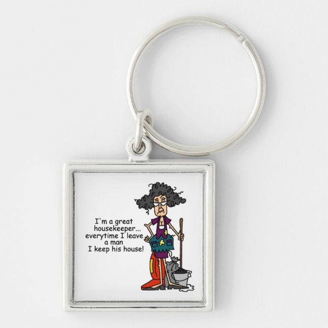 Housekeeper Humor Keychain (Front)
