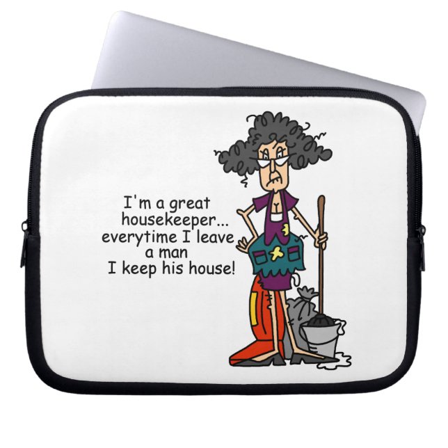 Housekeeper Humor Laptop Sleeve (Front)