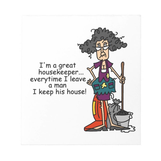 Housekeeper Humor Notepad (Front)