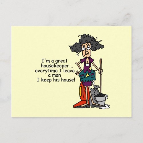Housekeeper Humor Postcard