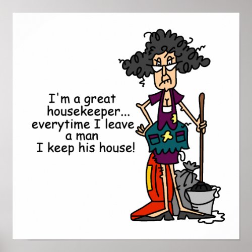 Housekeeper Humor Poster
