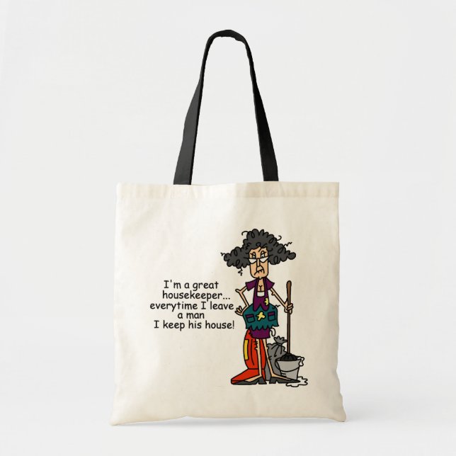 Housekeeper Humor Tote Bag (Front)